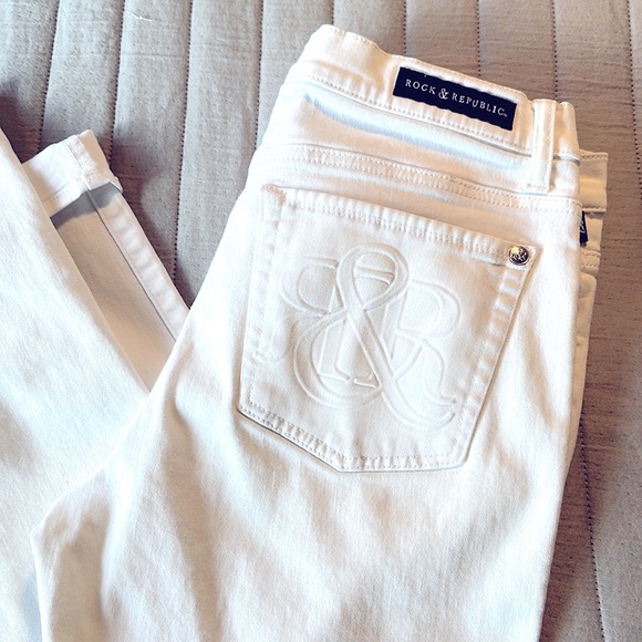 Rock & Republic Denim - Rock & Republic white denim Jeans, size 12